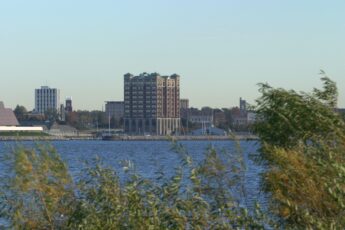 Living in Muskegon, Michigan, Where the Workweek Ends at Lake Michigan 12 Muskegon skyline and lake