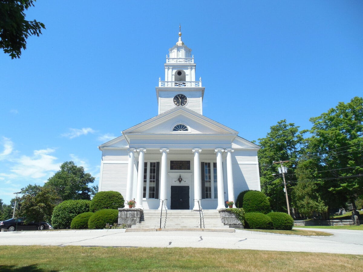 The New Hampshire suburb where strong schools, wooded lots, and high costs come together 13 Presbyterian Church, Bedford NH
