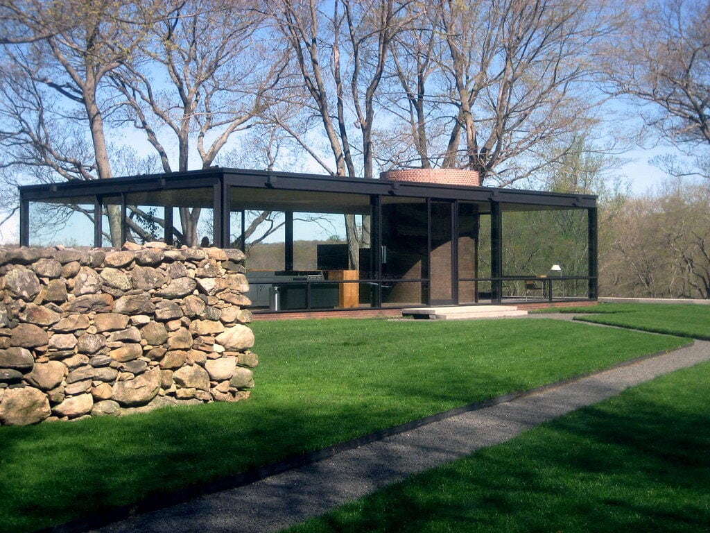Philip Johnson Tested Every Style He Had at the Glass House in New Canaan, CT