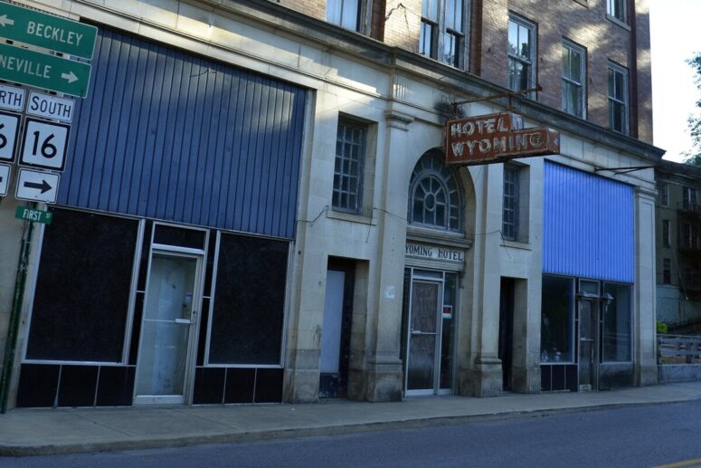 68 Rooms, One Bathroom Per Floor, and a 250-Seat Ballroom: The Wyoming Hotel in Mullens, WV Has Sat Empty Since 1978