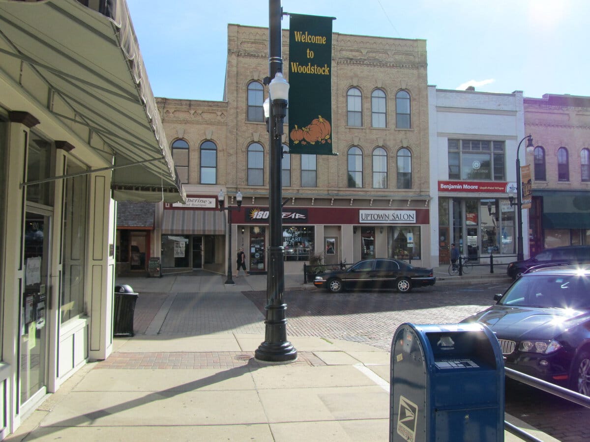 Groundhog Day turned the shops of Woodstock, IL into Punxsutawney. What does the square hold of it now? 5 Ned's Corner in Movie Groundhog day at Woodstock, IL
