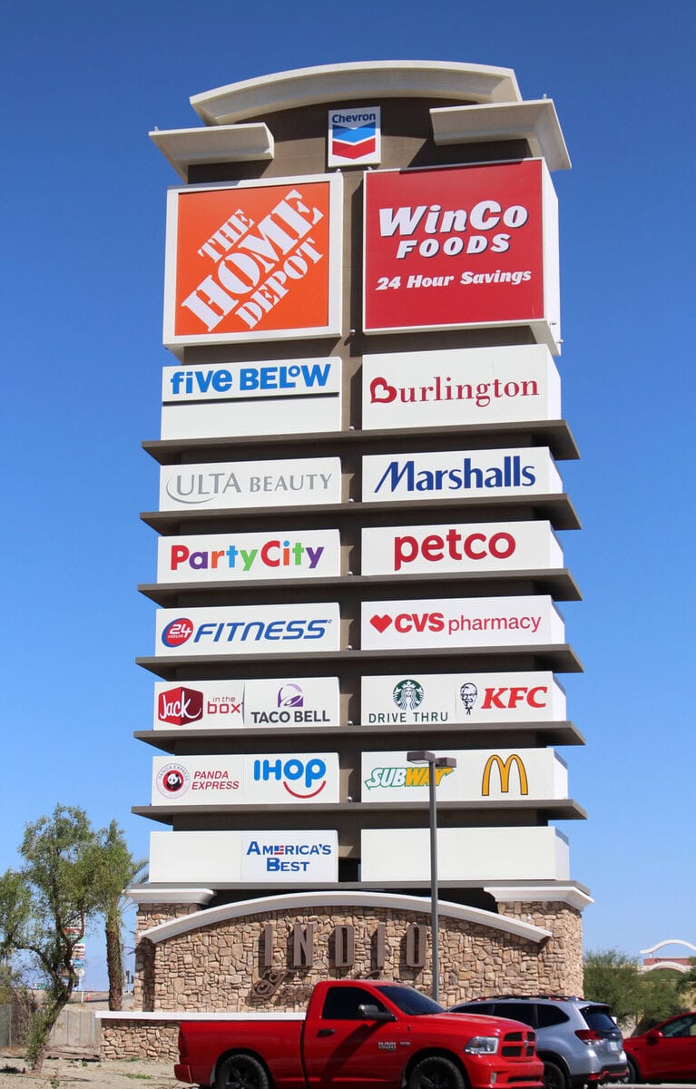 Indio Towne Center Roadside Sign