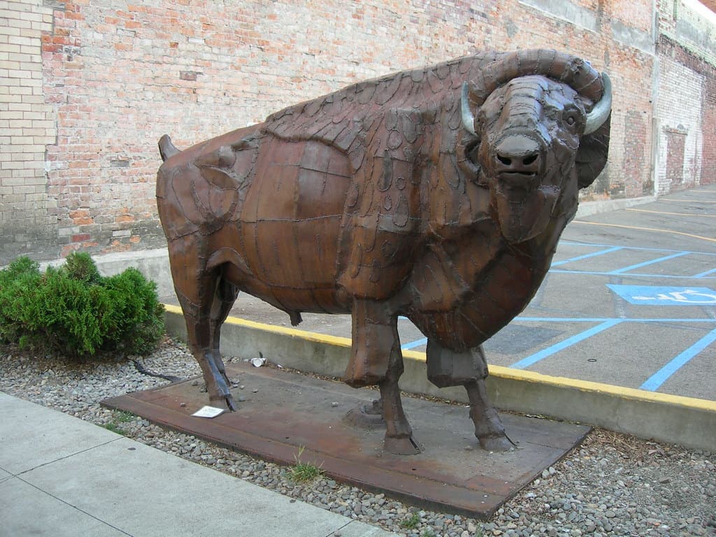 Iron Buffalo Statue