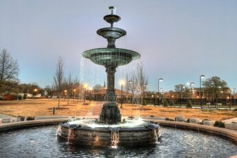 Tattnall Square Park Fountain - Downtown Macon, Georgia