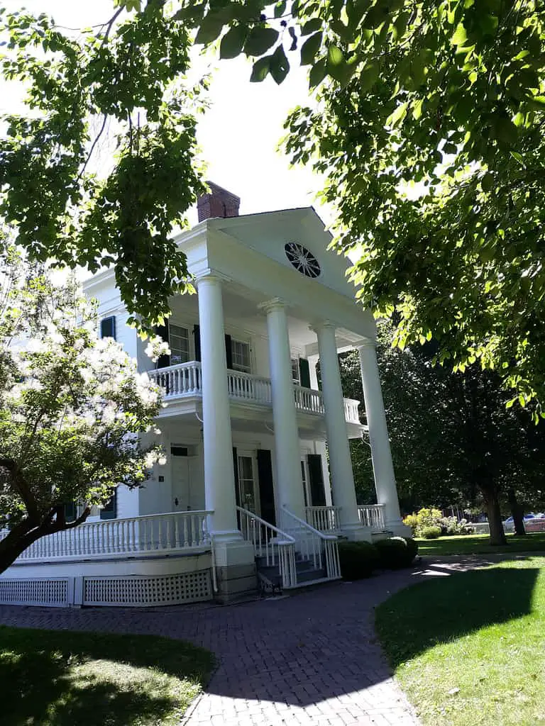 A partial view of the John Wood Mansion in Quincy.