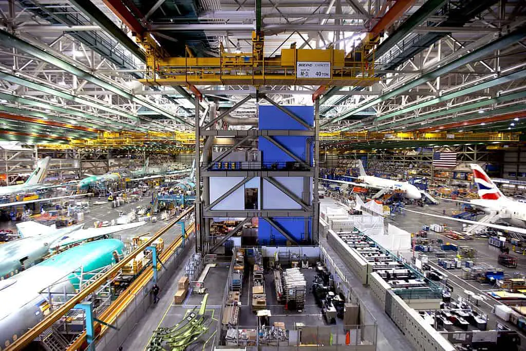 At Boeing's Everett factory near Seattle