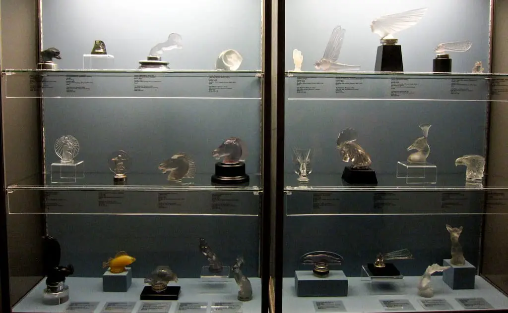 Rene Lalique's hood ornaments, Baltimore Museum of Art
