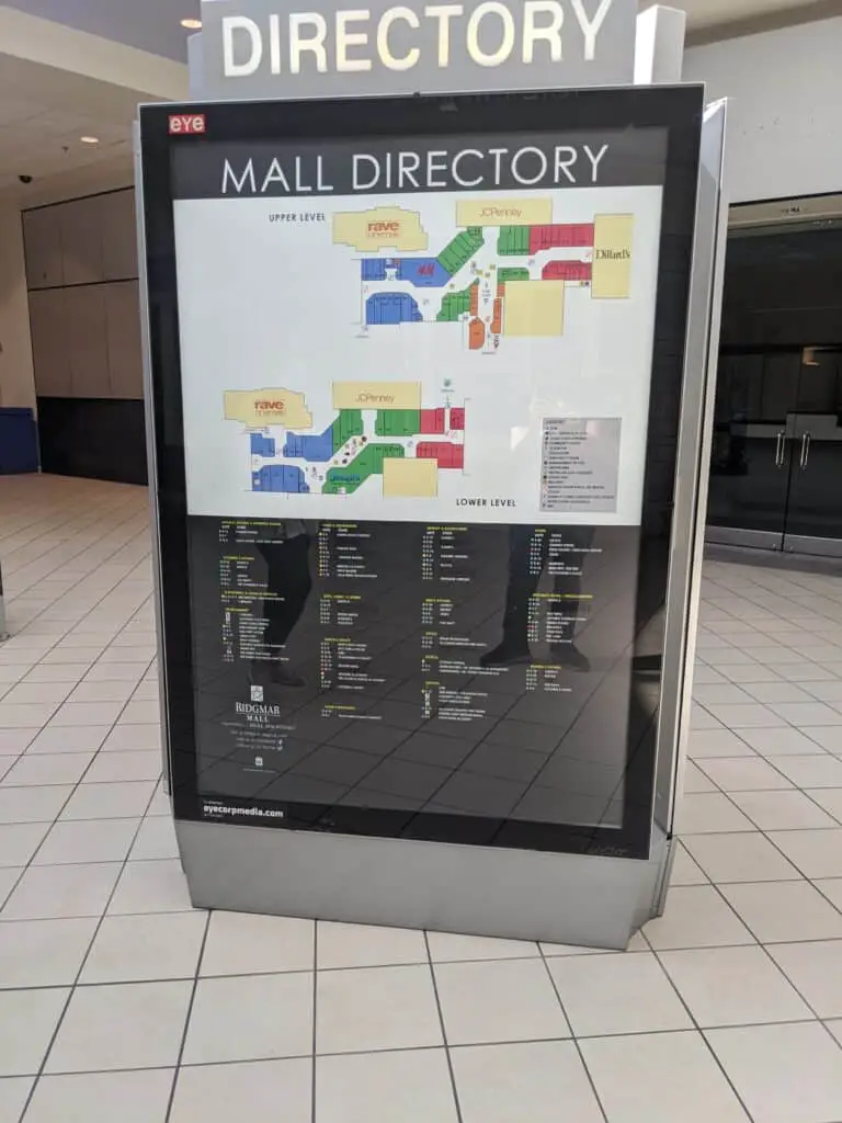 Directory of Ridgmar Mall