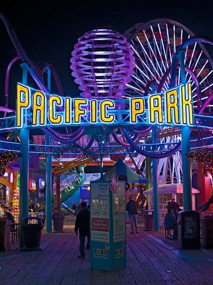 Entrance to Pacific Park, Santa Monica pier