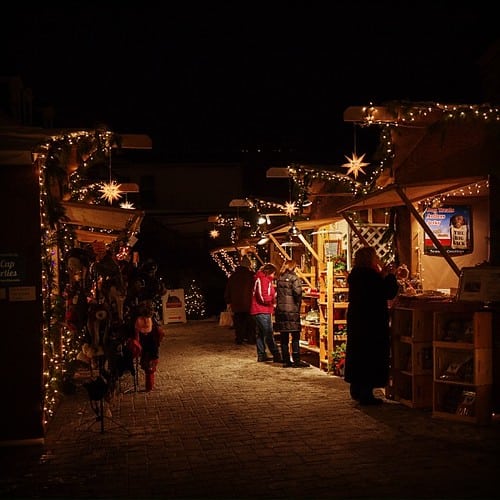 Evening shopping at Christmas City Village in Bethlehem. 