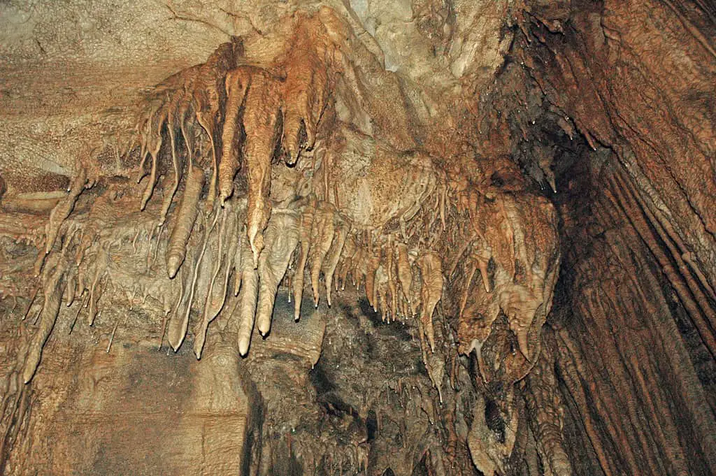 Travertine stalactites Crystal Onyx Cave