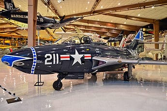 Grumman 1953 F9F-6 Cougar VF-142 (National Naval Aviation Museum)