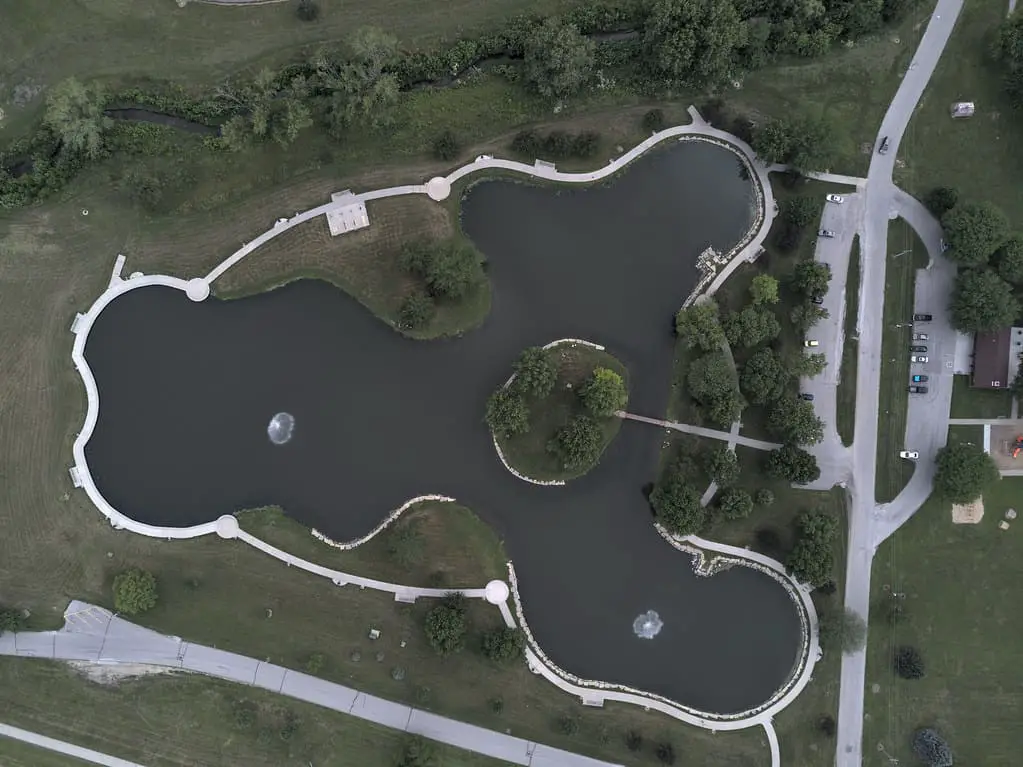 Halleck Park Lake from Above