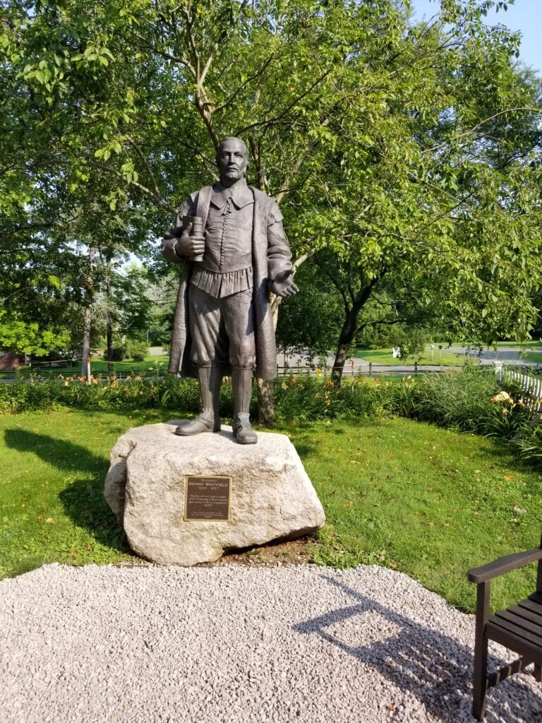 Statue of Henry Whitfield at Henry Whitfield House