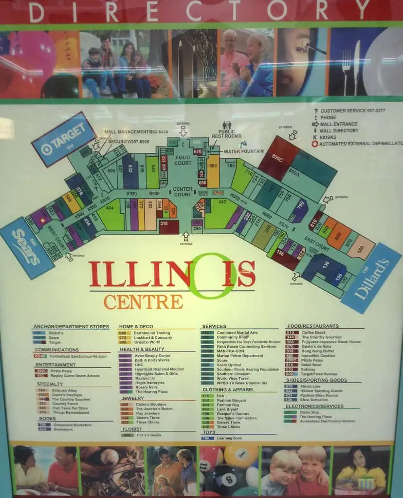 Illinois Centre Mall Directory