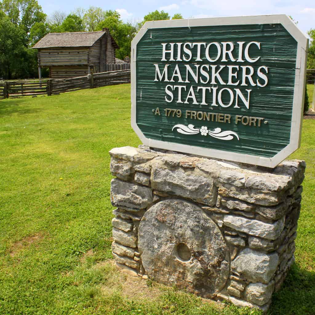 Mansker's Station sign - Goodlettsville, TN