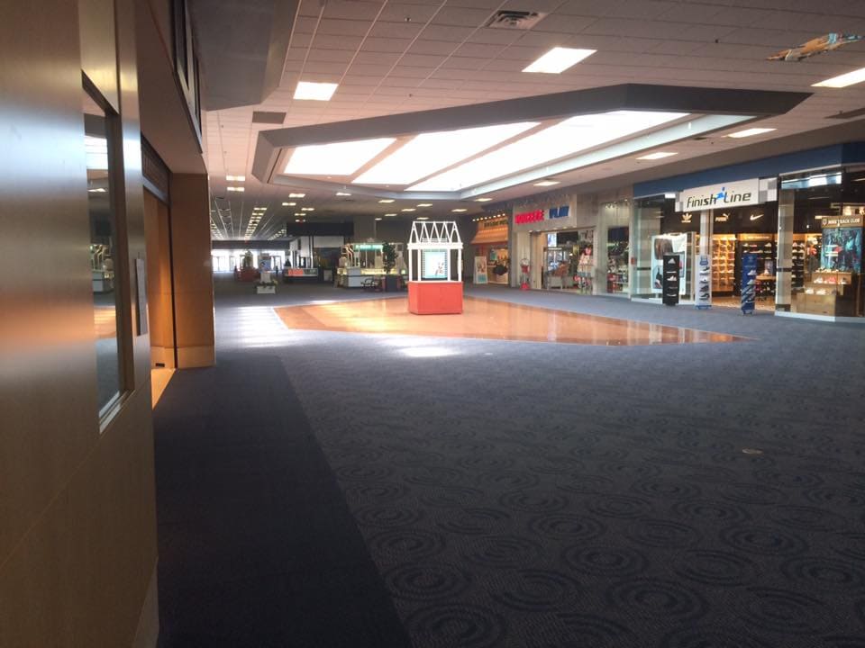 Interior of Mounds Mall in Anderson, Indiana