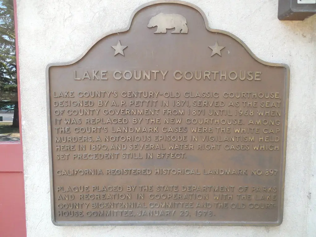 Old Lake County Courthouse in Lakeport CA