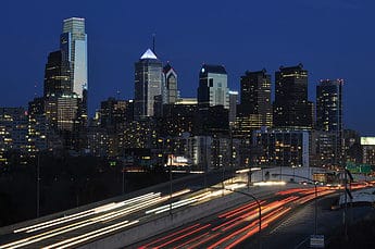Philadelphia Night Skyline