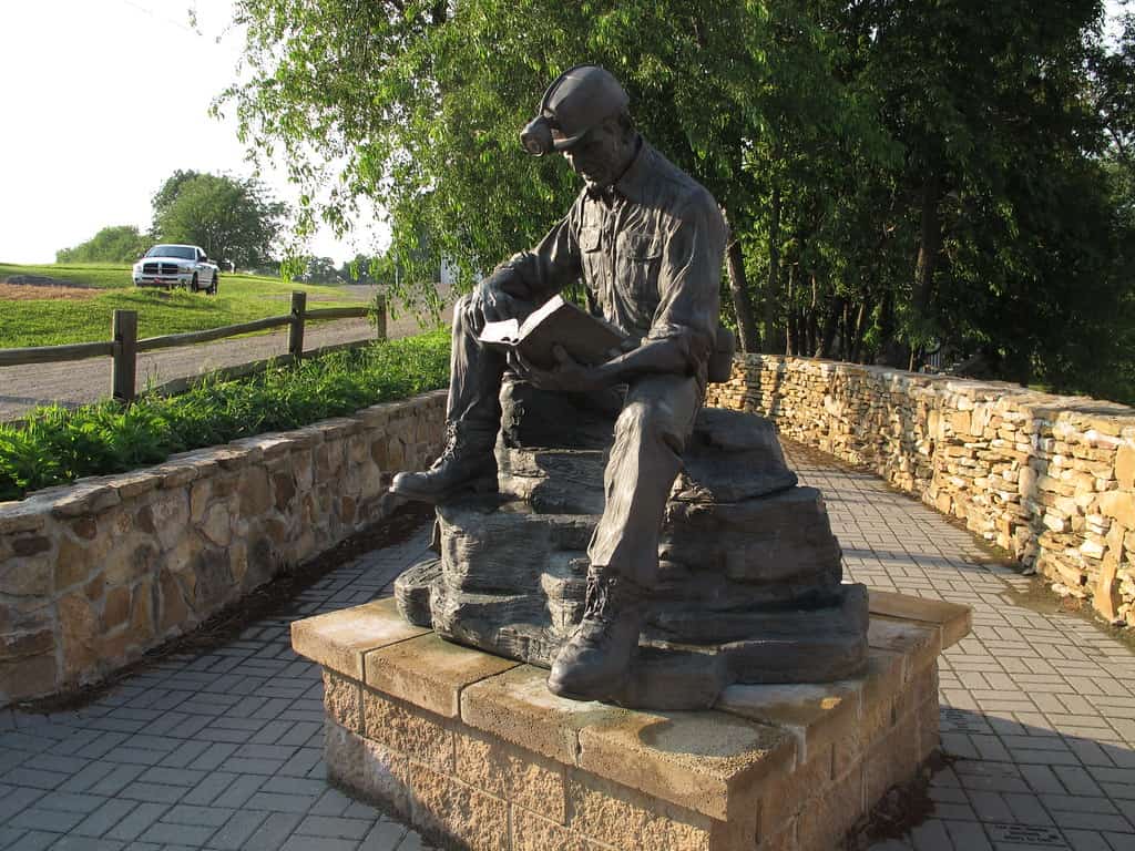 Quecreek Mine Rescue Site Coal Miner Statue
