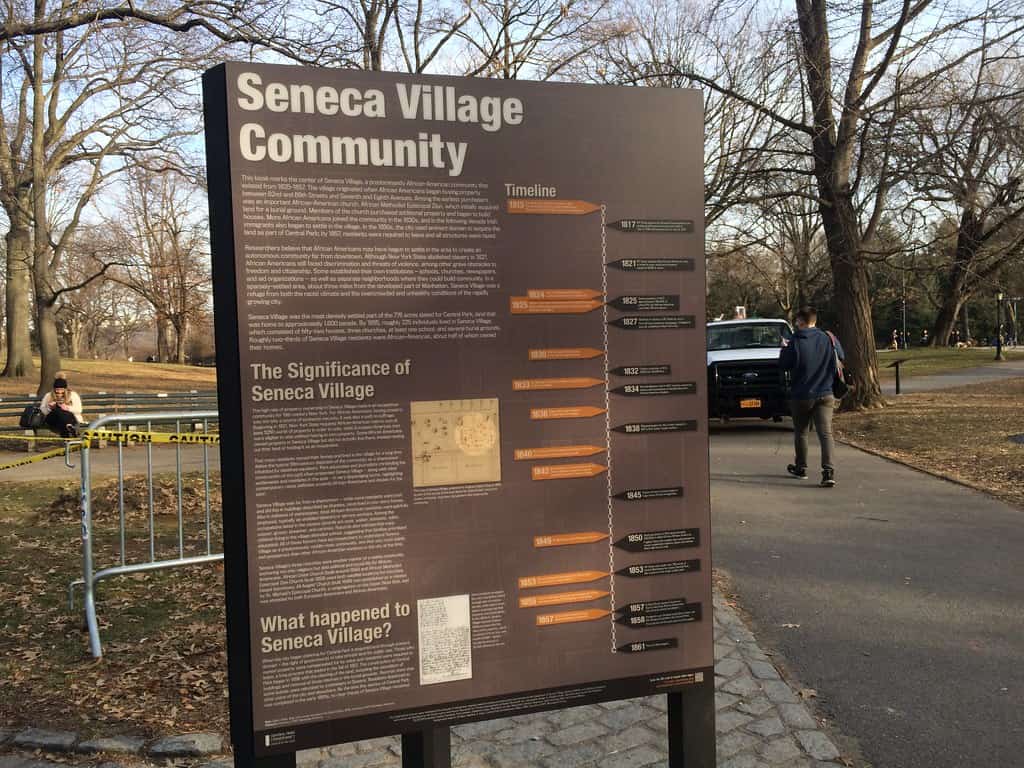 Seneca Village, Central Park, NYC