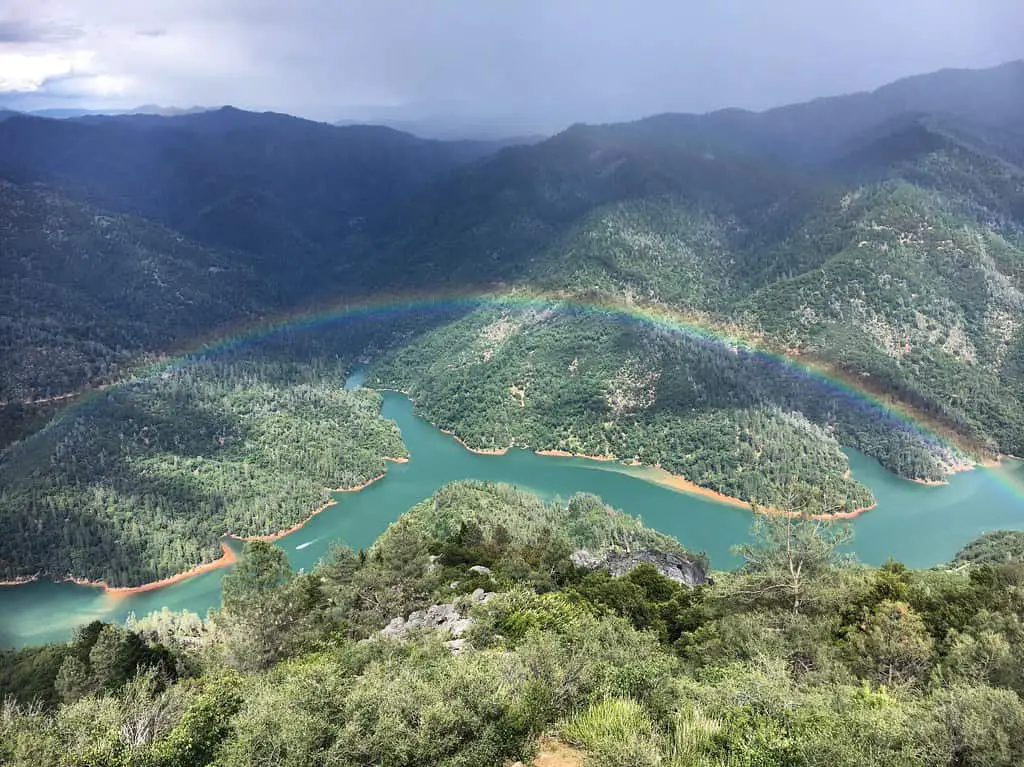 Shasta Lake Rainbow from Hirz Lookout