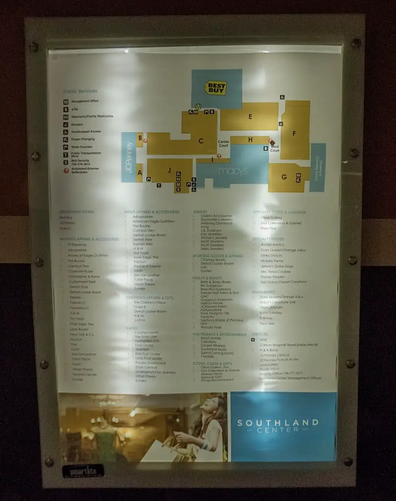 Southland Center Directory