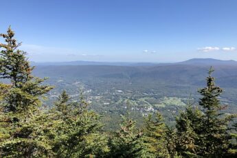 View east from Lookout Rock on Equinox Mountain in Manchester