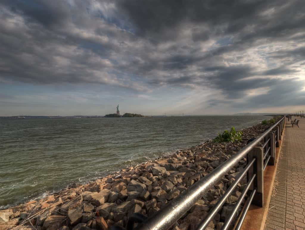 View of the Statue of Liberty from Liberty State Park.