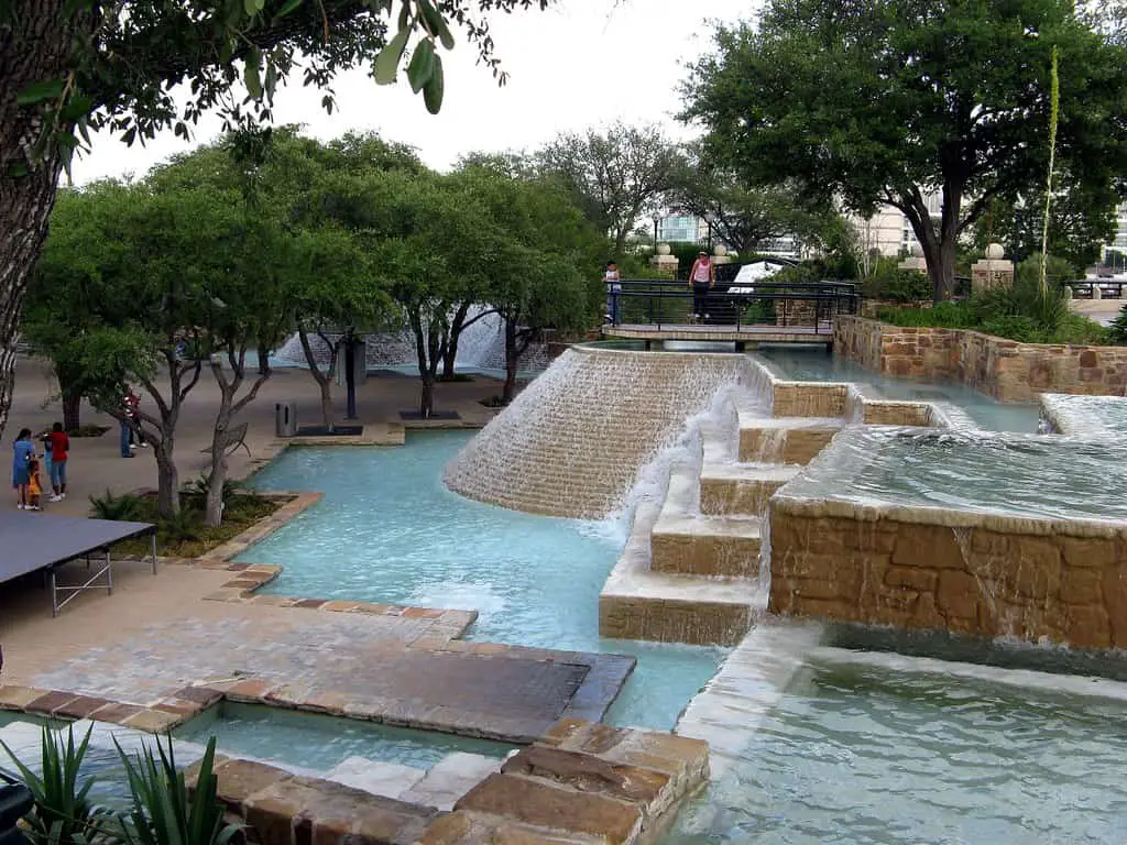 Waterfalls at Hemisfair Park, San Antonio