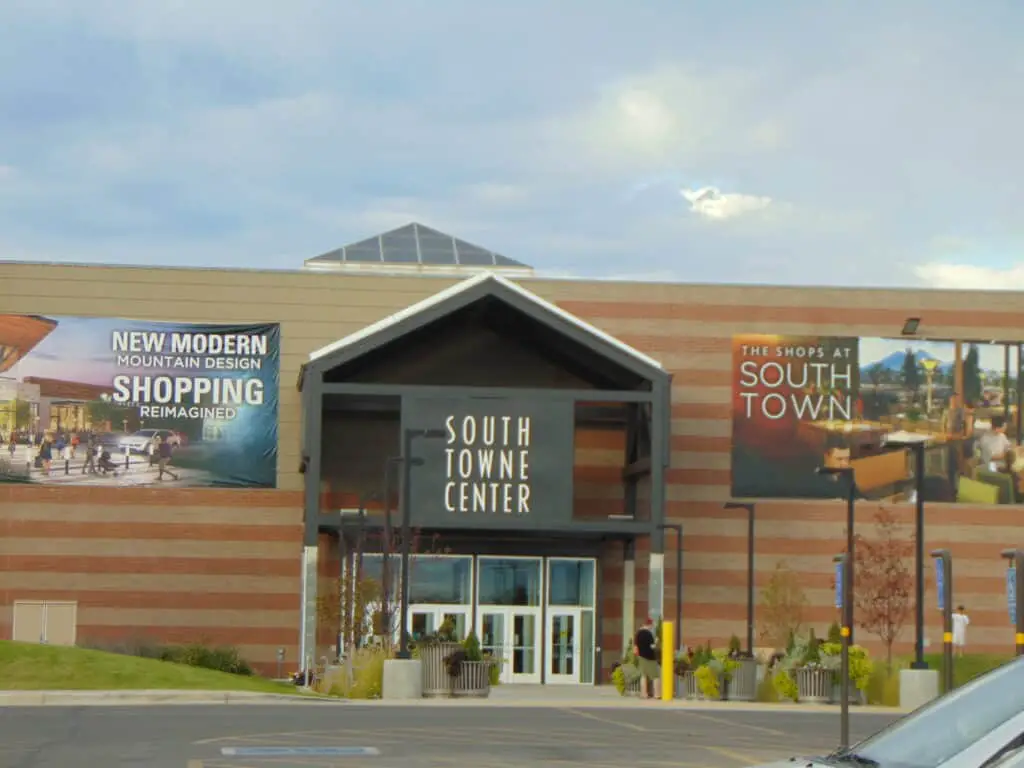West center entrance of Shops at South Town, Sandy, Utah, Sep 16