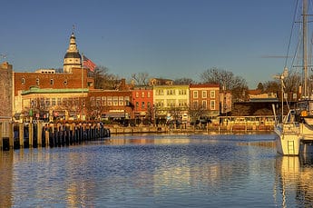 Winter Sunrise at Annapolis City Dock (Ego Alley)