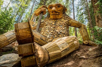 Wooden Troll Isak Heartstone In Breckenridge, Colorado